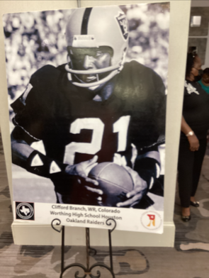 Cliff Branch memorabilia. Photo by Burl "The Coach" Jones.